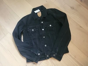 Neu mit Etikett Gap Damen-Jeansjacke XXS gewaschen schwarz Icon Knopfleiste - Bild 1 von 4