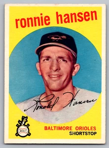 1959 Topps #444 Ronnie Hansen Orioles Rookie - Bild 1 von 3