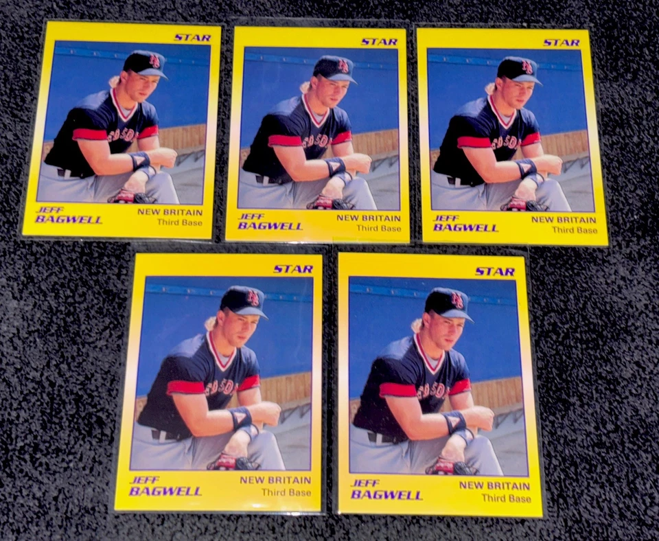 (5) Tarjeta de novato 1990 Star #30 Jeff Bagwell New Britain Red Sox RC’s Minor League Foto 1 de 1