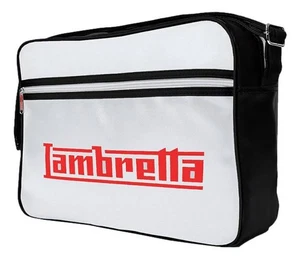 Lambretta Classic Retro schwarz/weiß Kuriertasche Schulter Laptop Tablet Körper Gurt Tasche - Bild 1 von 1