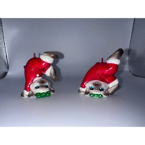 Vintage Tumbling Siamkatzen Weihnachtsschmuck Figuren Korea MCM Kitschig Xmas - Bild 1 von 8