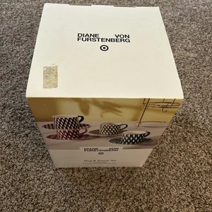 Diane von Furstenberg Becher und Untertasse Set - Neu im Karton - Bild 1 von 4