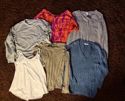 Invierno Lote de 6 Camisas Mujer Pequeñas Viejas Azul Marino, Suéter Express Manga Larga Foto 1 de 4