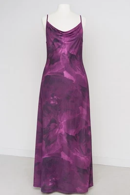 Women Dress Y2K Babydoll Fairy Sheer Mesh Maxi Formal Sleeveless Floral Lined XL - Image 1 of 4