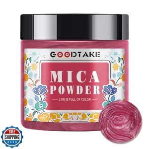 GOODTAKE Pink Mica Powder for Soap Making, Premium Mica Pigment Powder, Shimm - Picture 1 of 5