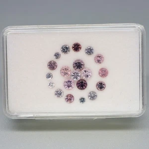 Round Diamond Cut 2.5 to 4.5mm.Natural Fancy Color Spinel Myanmar 20Pcs/4.38Ct. - Picture 1 of 6