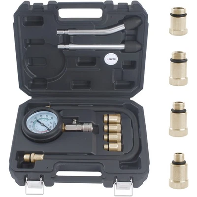 KOMPRESSIONSTESTER FÜR BENZIN MOTOR 0-20 BAR KOMPRESSION PRÜFER MEßEN WERKZEUG - Bild 1 von 4