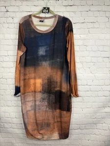 CREA CONCEPT Bellissimo abito astratto elasticizzato jersey delicato orlo a bolla petto 42" - Foto 1 di 8