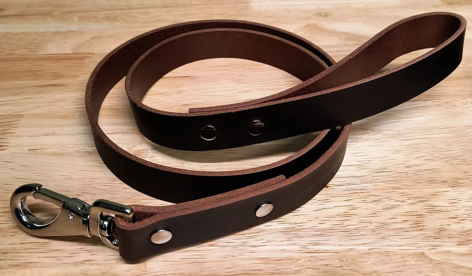 Correa de cuero de grano completo Buffalo de 1" de ancho. PESO PESADO, hecho a mano en Estados Unidos. Foto 1 de 2