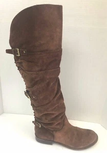 B. Makowsky Leann Camel Suede Western Riding Boots 7 M - Picture 1 of 11