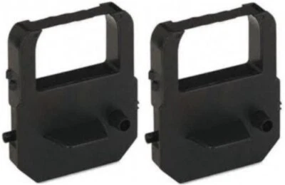 COMPUMATIC (2 pack) LATHEM 1500E & 1600E TIME CLOCK RIBBON VIS6011 COMPATIBLE, Black Ink