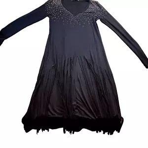 Pyramid Collection womens dress Small embellished witchy Fringe sequins fairy - Picture 1 of 11