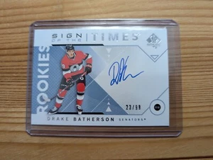 2018-19 UD SP Authentic Sign Of The Times Rookies Drake Batherson #SOTR-DB 23/99 - Imagen 1 de 2