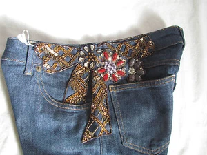 Valentino Roma Stickerei Steinschleife Kleid-Y Jeans/Hose IT 38,US 0-4,XXS-XS - Bild 1 von 12