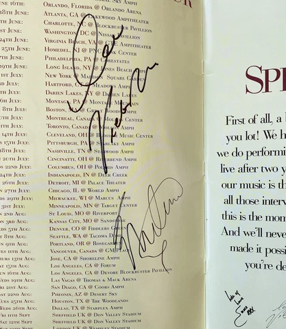 Melanie C & Victoria Beckham Signed IP Spice Girls Concert Program - Authentic Cover