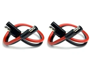 2 Pack 12" 2 Pin Quick Disconnect 8 Gauge Polarized Molded Connectors Electric - Picture 1 of 6