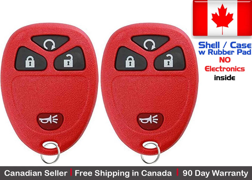 2x New Replacement Keyless Remote Key Fob For Chevy Buick Pontiac - Shell Only - Image 1 of 1