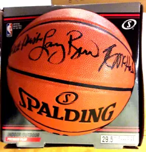 Celtics "Big 3" Bird-Parish-McHale Signed NBA I/O Ball JSA & Bird Authentic - Picture 1 of 2