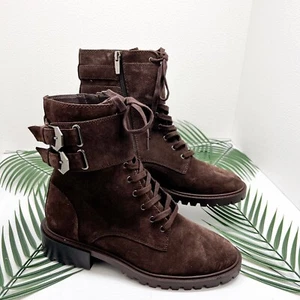 Vince Camuto Fawdry schokobraun Wildleder Schnürstiefeletten Combat 8,5 M neu ohne Karton - Bild 1 von 11