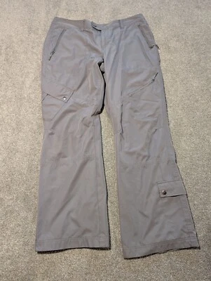 Eddie Bauer Pants Womens 14 Gray Fleece Lined Cargo Hiking Utility Work Outdoor  - Image 1 of 4