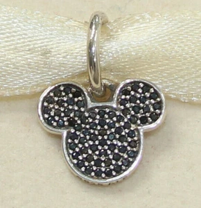 New Authentic Pandora Charm Disney Mickey Icon Pendant 791446NCK W Suede Pouch - Picture 1 of 5