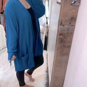 Terra & Sky turquoise knit sweater cardigan size 5X - Picture 1 of 7
