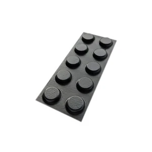 10 Black Self Adhesive Flat Rubber Feet, Bumper Stops for Chopping Boards, Glass - Picture 1 of 10