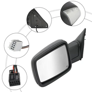Espejo retrovisor lateral izquierdo/conductor compatible con Dodge Ram 1500 2013-2019 espejo térmico + señal LED - Imagen 1 de 20