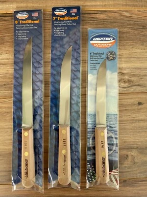 Hoja de caza de pesca de acero al carbono Dexter Russell deshuesado/farma... tú eliges Foto 1 de 4