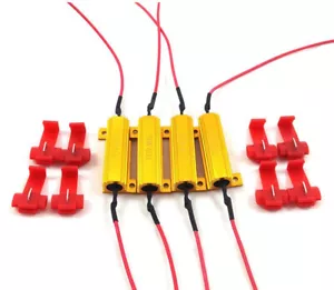 4 pc Load 6 ohm Resistors LED Bulb Fix Fast Flash Turn Signal Error Blinker E15 - Picture 1 of 5