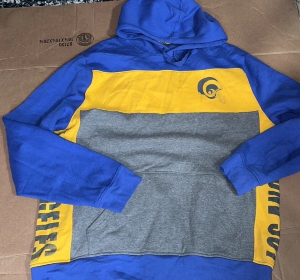 Junkfood NFL Los Angeles Rams PARA HOMBRES SUDADERA CON CAPUCHA TALLA XL USADA Foto 1 de 1