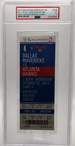 2013 Dennis Schroder NBA DEBUT Dirk Nowitzki 40K Min Milestone Ticket PSA POP 2 - Picture 1 of 5