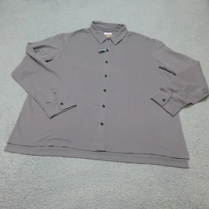 Duluth Trading Shirt Mens 2XL Button Up Gray Long Sleeve Polo Casual NWT - Bild 1 von 9
