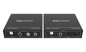 BZBGEAR Stereo/Toslink/Coax Audio Extender (Transmitter/Receiver Kit) over Cat5e - Picture 1 of 12
