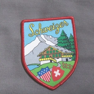 Parche estampado Schweizer Suiza nailon 3,5" chalet montañas - Imagen 1 de 2