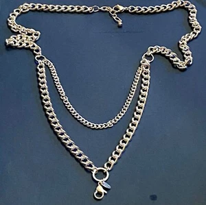 ❤️Origami Owl🦉Chain Silver Link Double Drop 30-32’’ New Retired Authentic WoW❤️ - Picture 1 of 5