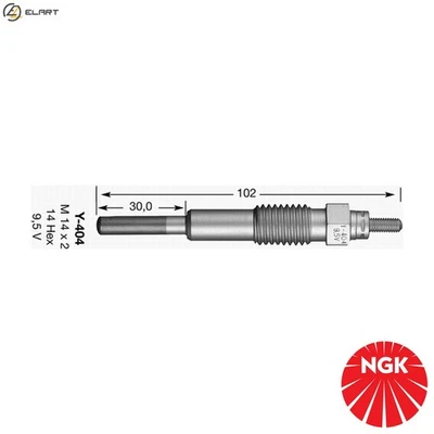 4x GLOW PLUG 5376 FOR VW TOYOTA QUANTUM/IV/Bus HILUX/MIGHTY/TIGER/VI/Pickup 2.4L - Image 1 of 4