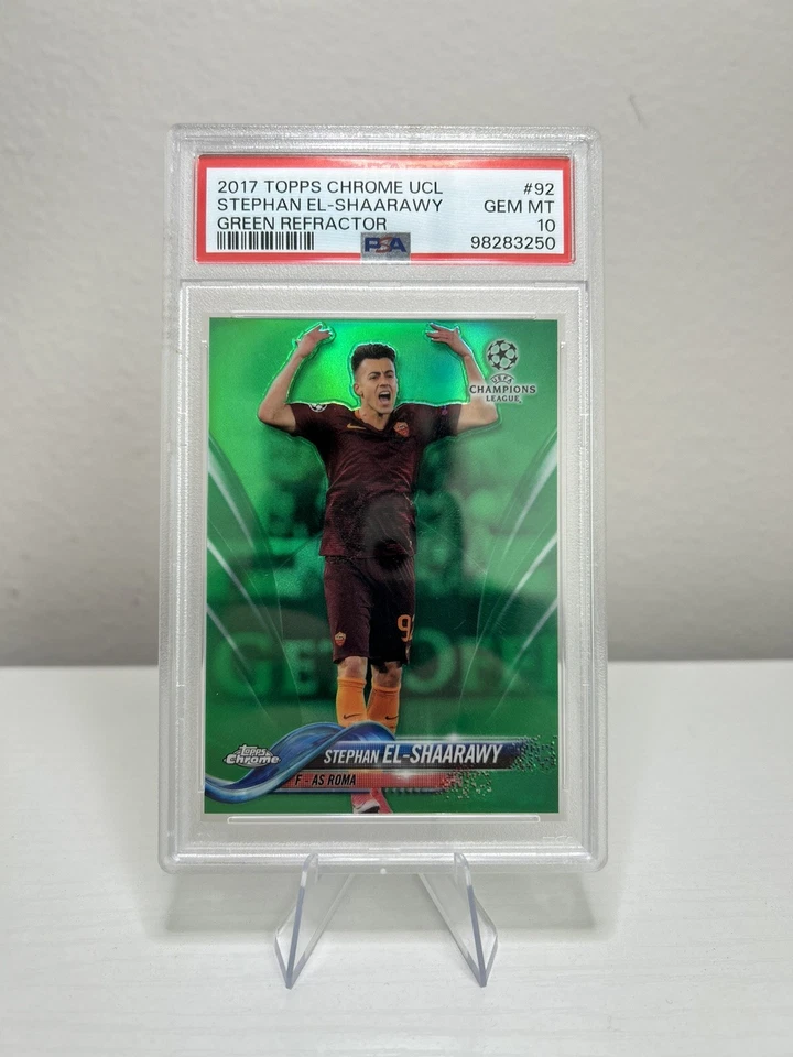 Stephan El Shaarawy 2017 Topps Chrome UEFA UCL /99 Green PSA 10 GEM MT - Image 1 of 2