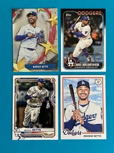 Mookie Betts Dodgers Baseball Card Lot 2021 Bowman + 2022 Topps Heritage + 2024 - Bild 1 von 2