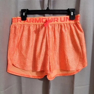Under Armour Shorts Girls YXL Orange Play Up Printed Shorts Youth XL NWT  - Picture 1 of 4
