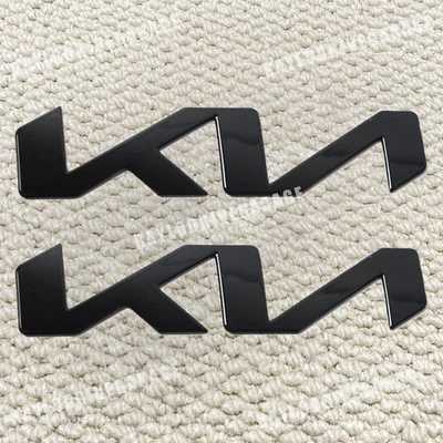 Front Hood + Rear Trunk Emblem For KN Accessories Letter Gloss Black 2022-2025 - Image 1 of 4