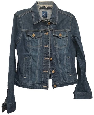 Jaqueta jeans/denim Izod lavagem escura tamanho. M perfeito estado - Imagem 1 de 4