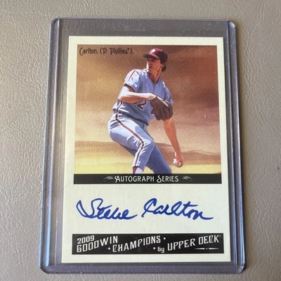 2009 Goodwin Champions Upper Deck Steve Carlton Auto Autograph - Image 1 of 2