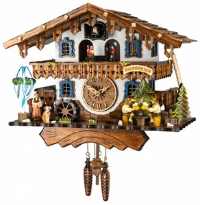 Pendule à coucou à quartz avec musique Maison de la Forêt-No.. EN 44717 QMT neuf - Foto 1 di 1