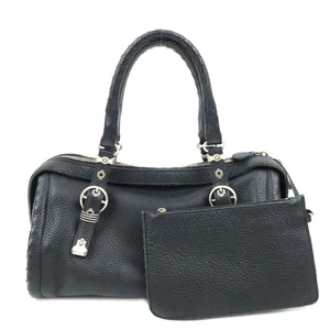 Autentica borsa BOTTEGA VENETA Boston in pelle nera F/S - Foto 1 di 19