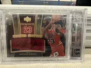 2005-06 Upper Deck Exquisite Michael Jordan 10 Auto Patch Auto /125 BGS 8.5 - Picture 1 of 2