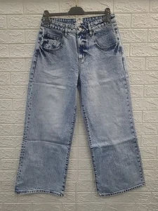 New With Jéan Alex High Rise Wide Leg Light Wash Jeans Size Small (US) - Picture 1 of 8