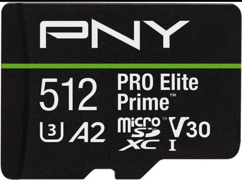 Флэш-память PNY 512 ГБ PRO Elite Prime™ C10 U3 V30 A2 microSDXC 512 ГБ, черная  - Изображение 1 из 2