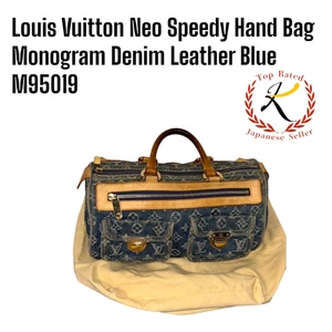 Louis Vuitton Neo Speedy Handtasche Monogram Denim Leder Blau M95019 SP1005 F/J - Bild 1 von 13