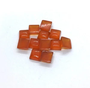 Flat Back Cabochon Red Onyx Square Natural Loose Gemstone For Making Jewelry - Picture 1 of 6